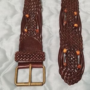 Leather belt.